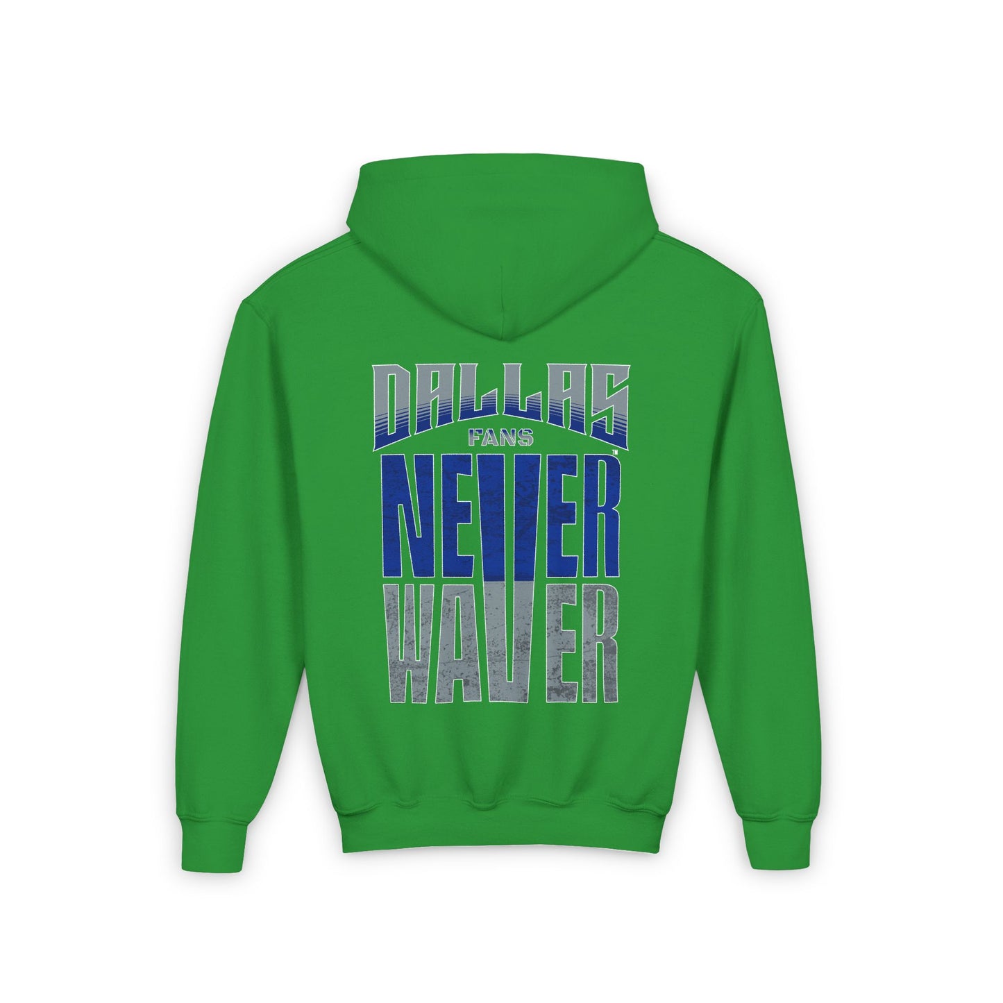 Dallas Fans Never Waver Youth Heavy Blend Hooded Sweatshirt - Never Waver