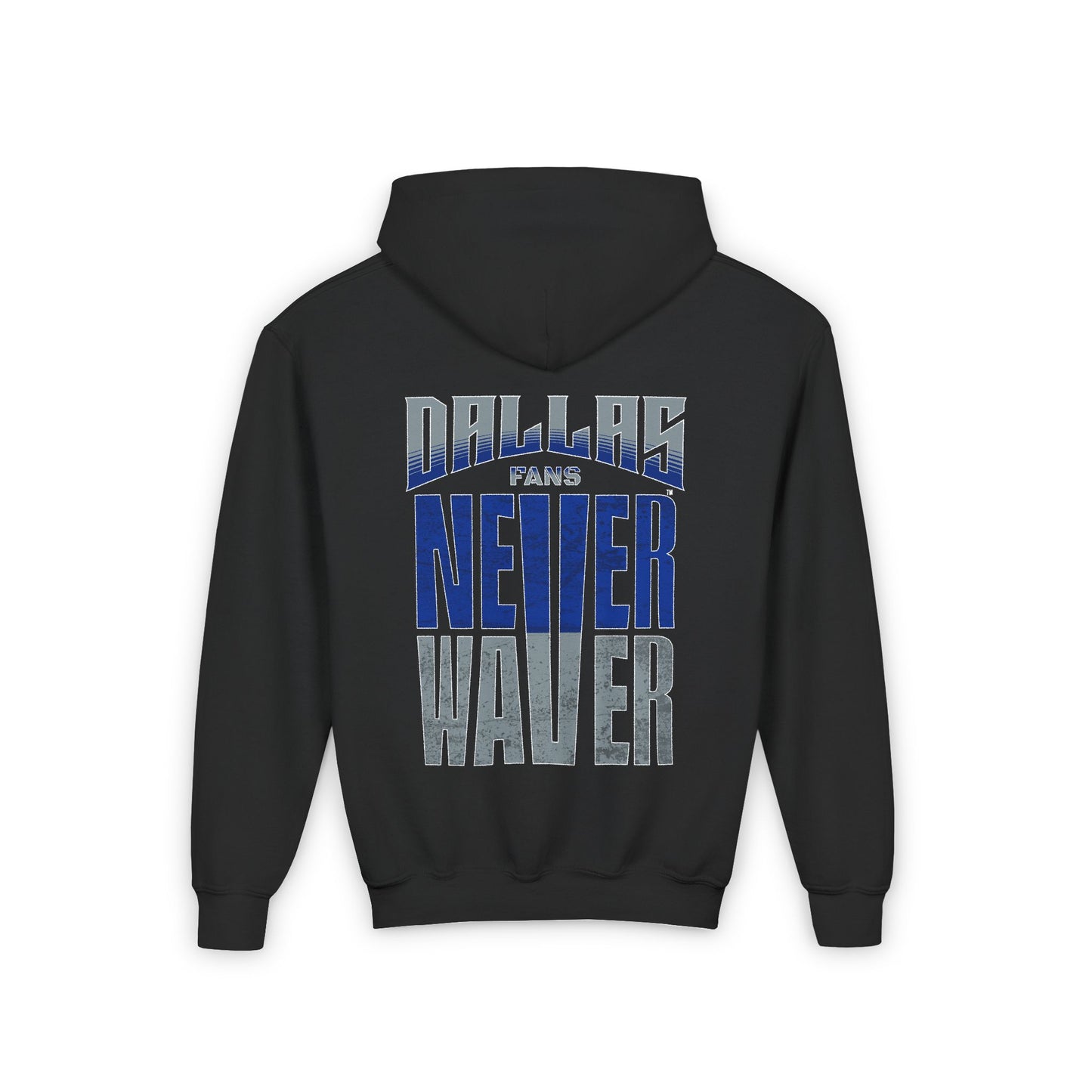 Dallas Fans Never Waver Youth Heavy Blend Hooded Sweatshirt - Never Waver