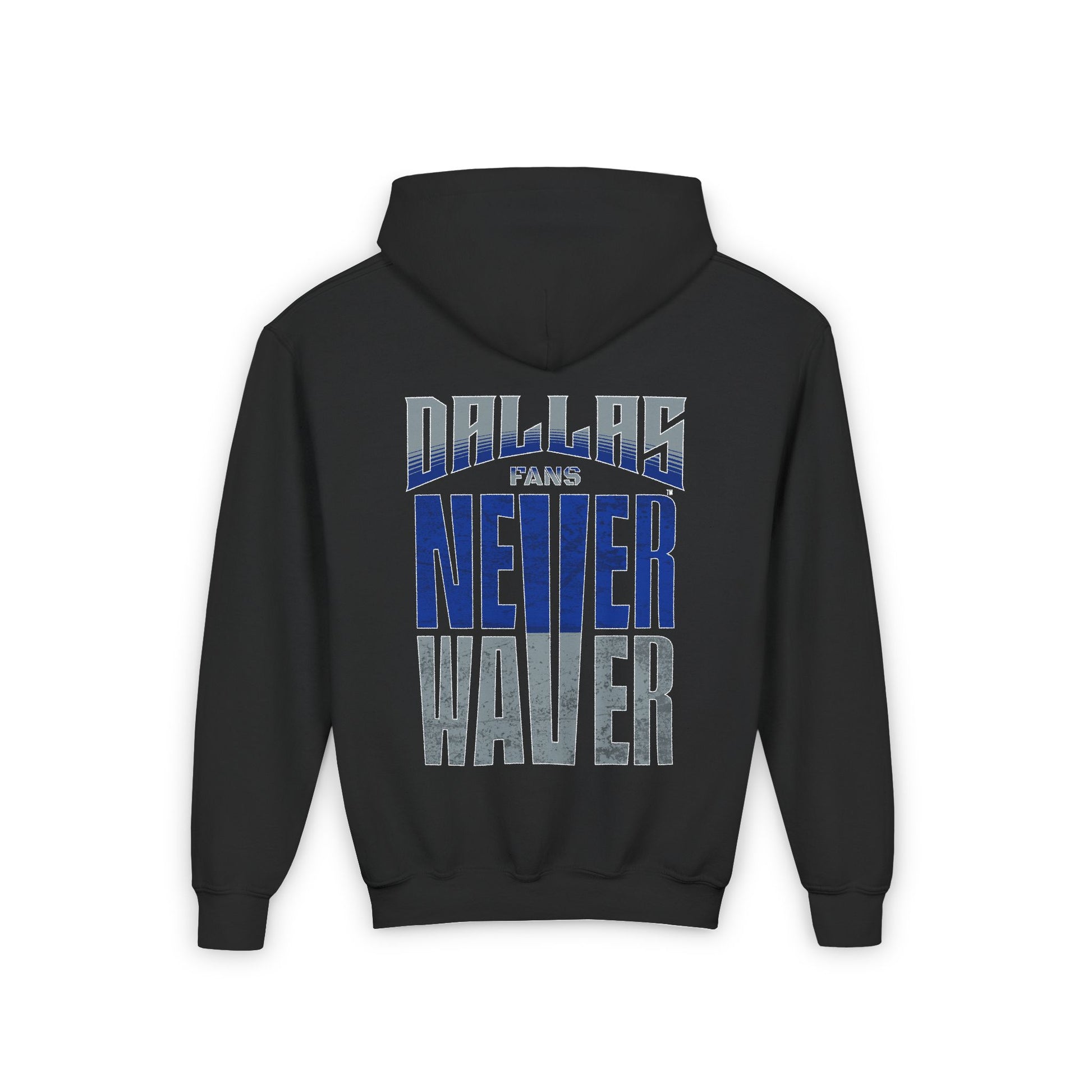 Dallas Fans Never Waver Youth Heavy Blend Hooded Sweatshirt - Never Waver