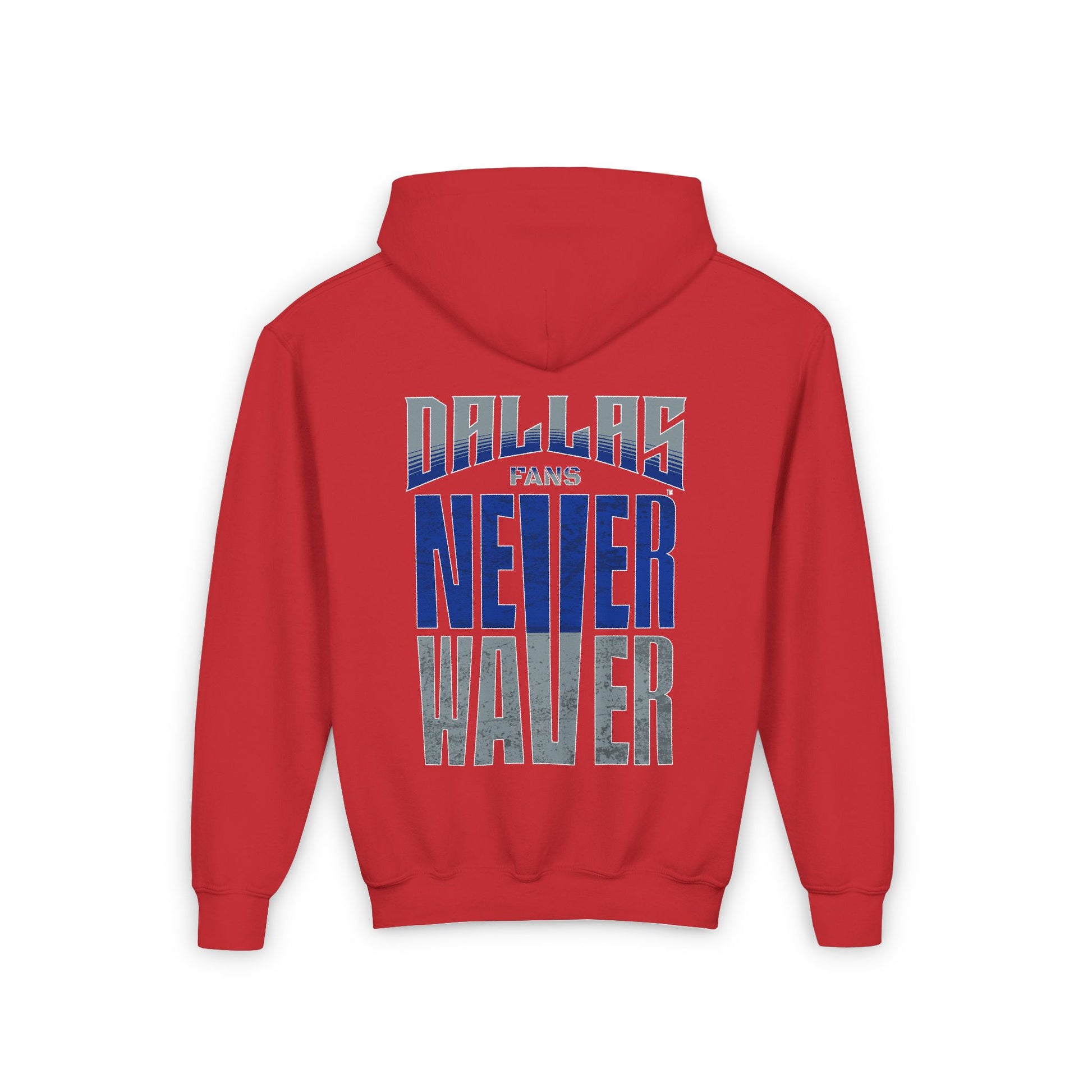 Dallas Fans Never Waver Youth Heavy Blend Hooded Sweatshirt - Never Waver