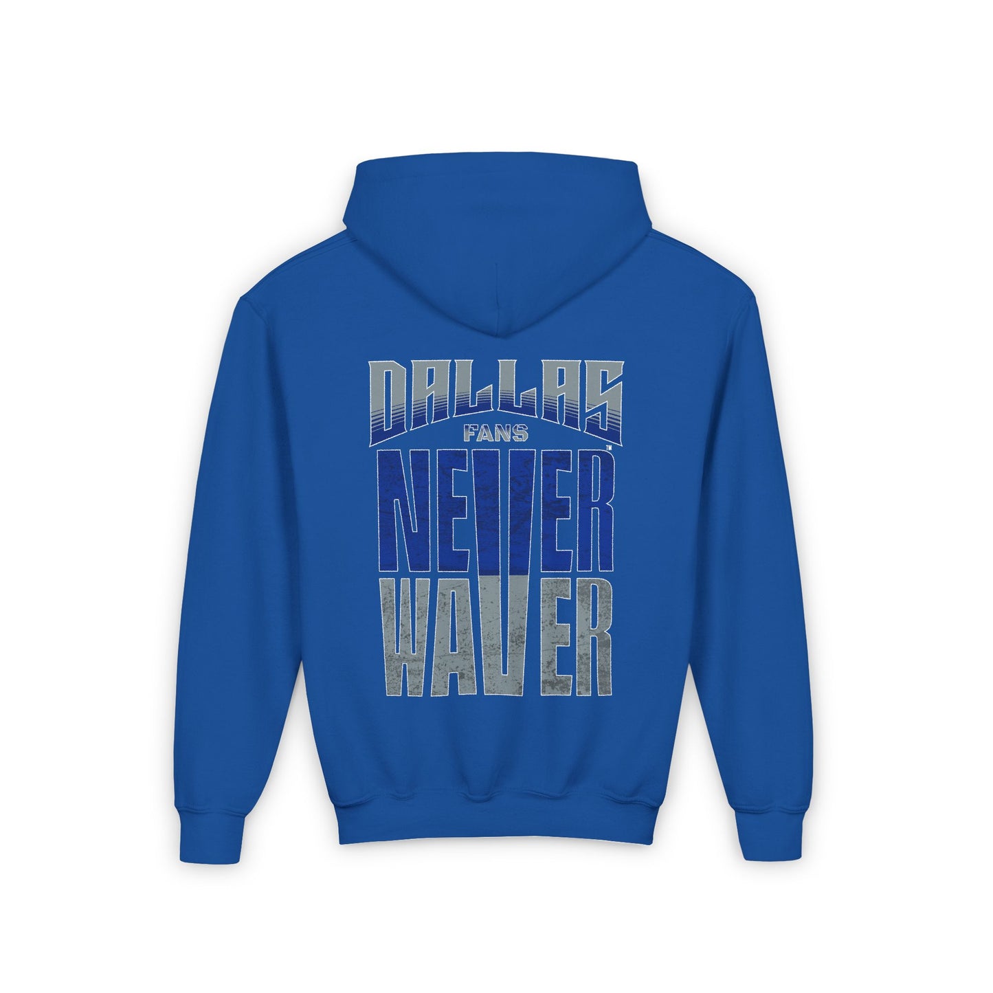 Dallas Fans Never Waver Youth Heavy Blend Hooded Sweatshirt - Never Waver