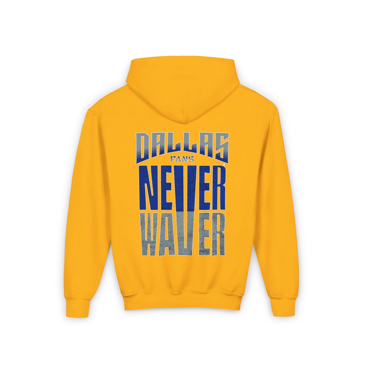 Dallas Fans Never Waver Youth Heavy Blend Hooded Sweatshirt - Never Waver