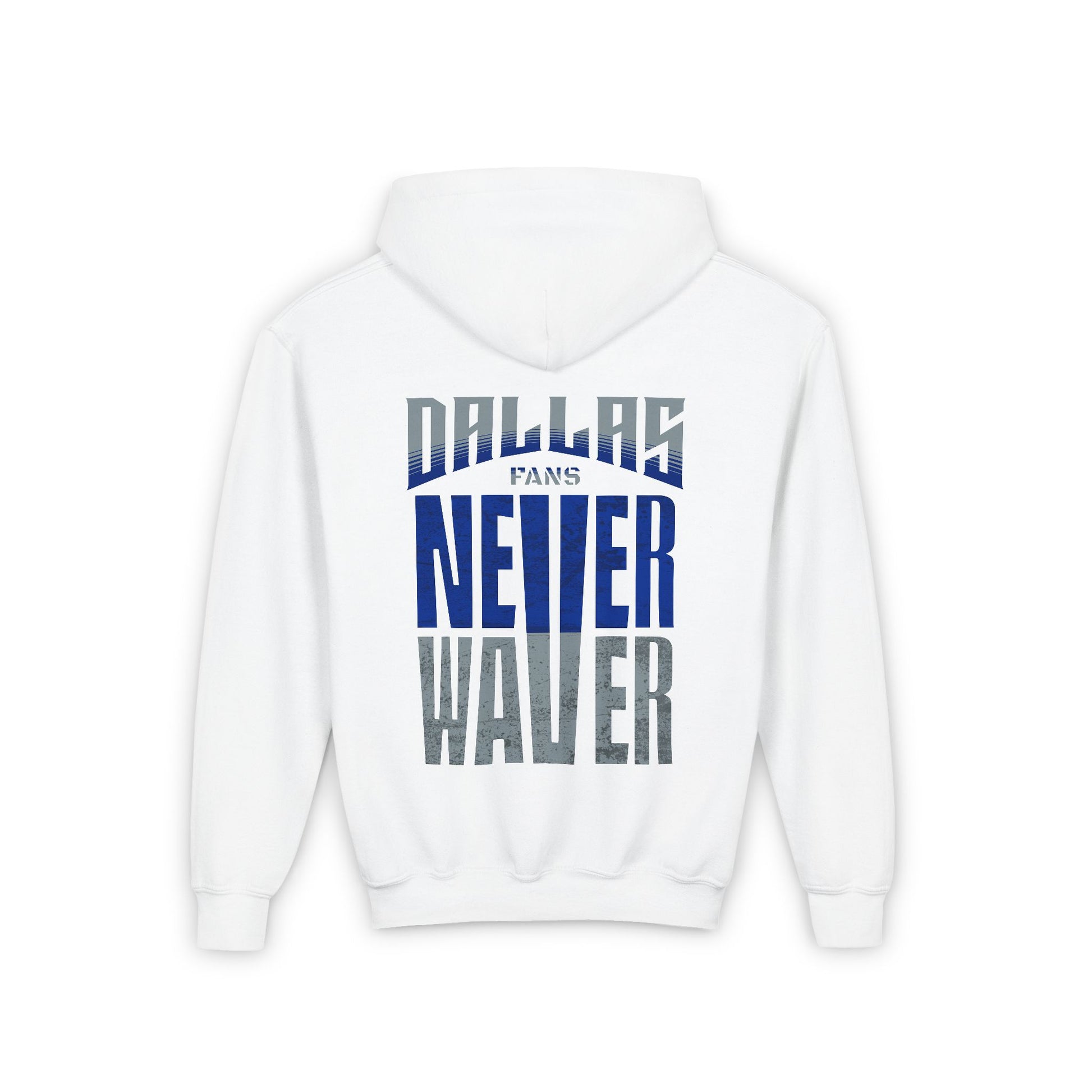 Dallas Fans Never Waver Youth Heavy Blend Hooded Sweatshirt - Never Waver