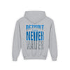 Detroit Fans Never Waver Youth Heavy Blend Hooded Sweatshirt - Never Waver