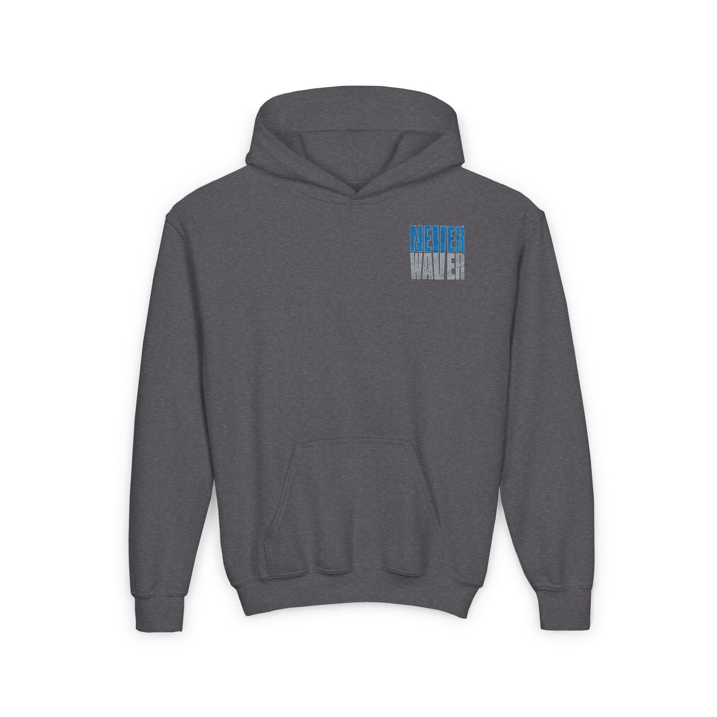 Detroit Fans Never Waver Youth Heavy Blend Hooded Sweatshirt - Never Waver