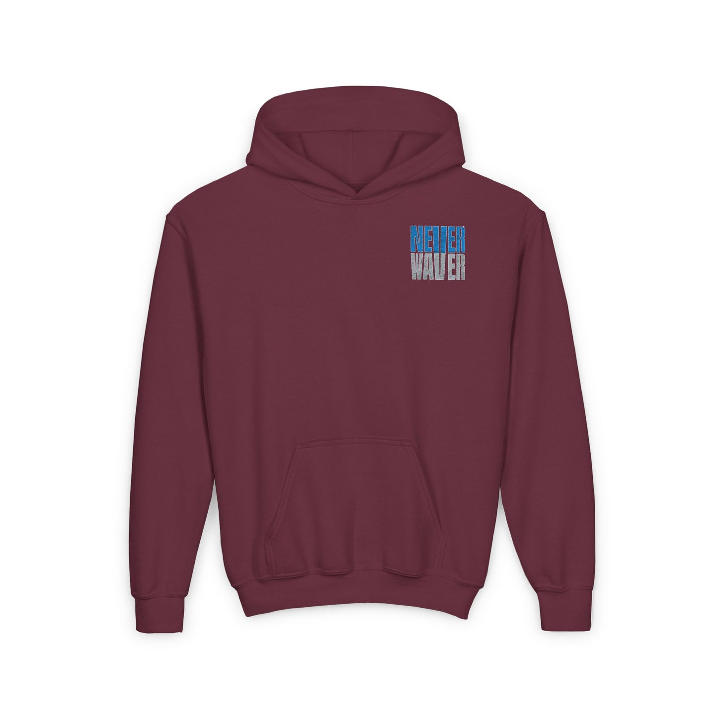 Detroit Fans Never Waver Youth Heavy Blend Hooded Sweatshirt - Never Waver