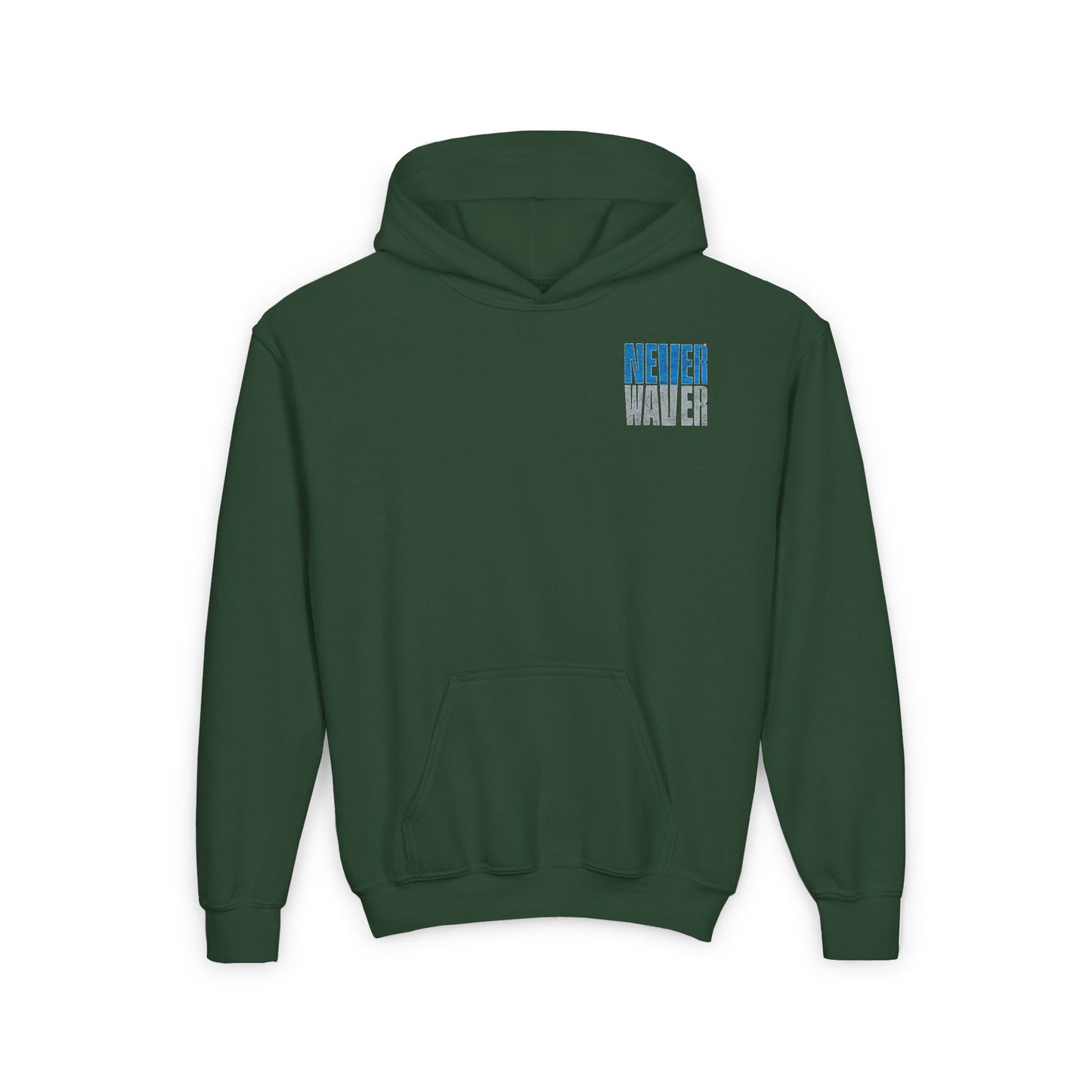 Detroit Fans Never Waver Youth Heavy Blend Hooded Sweatshirt - Never Waver