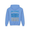 Detroit Fans Never Waver Youth Heavy Blend Hooded Sweatshirt - Never Waver