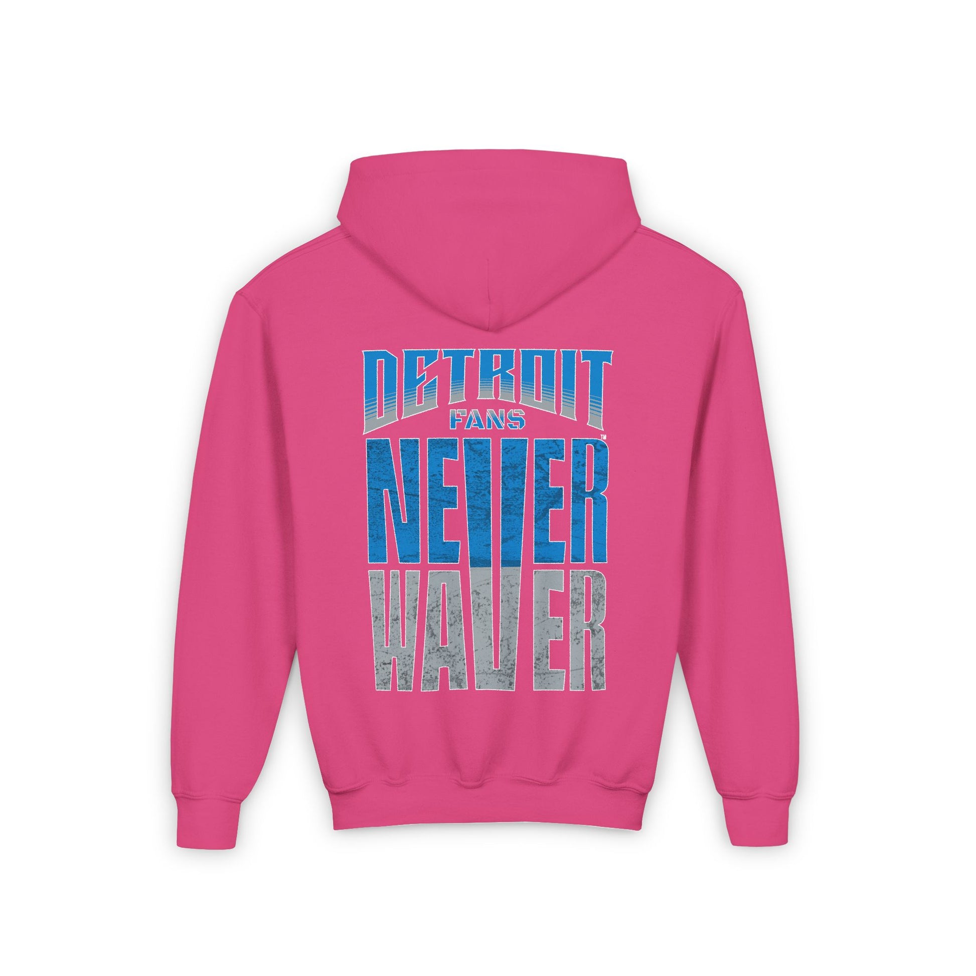 Detroit Fans Never Waver Youth Heavy Blend Hooded Sweatshirt - Never Waver