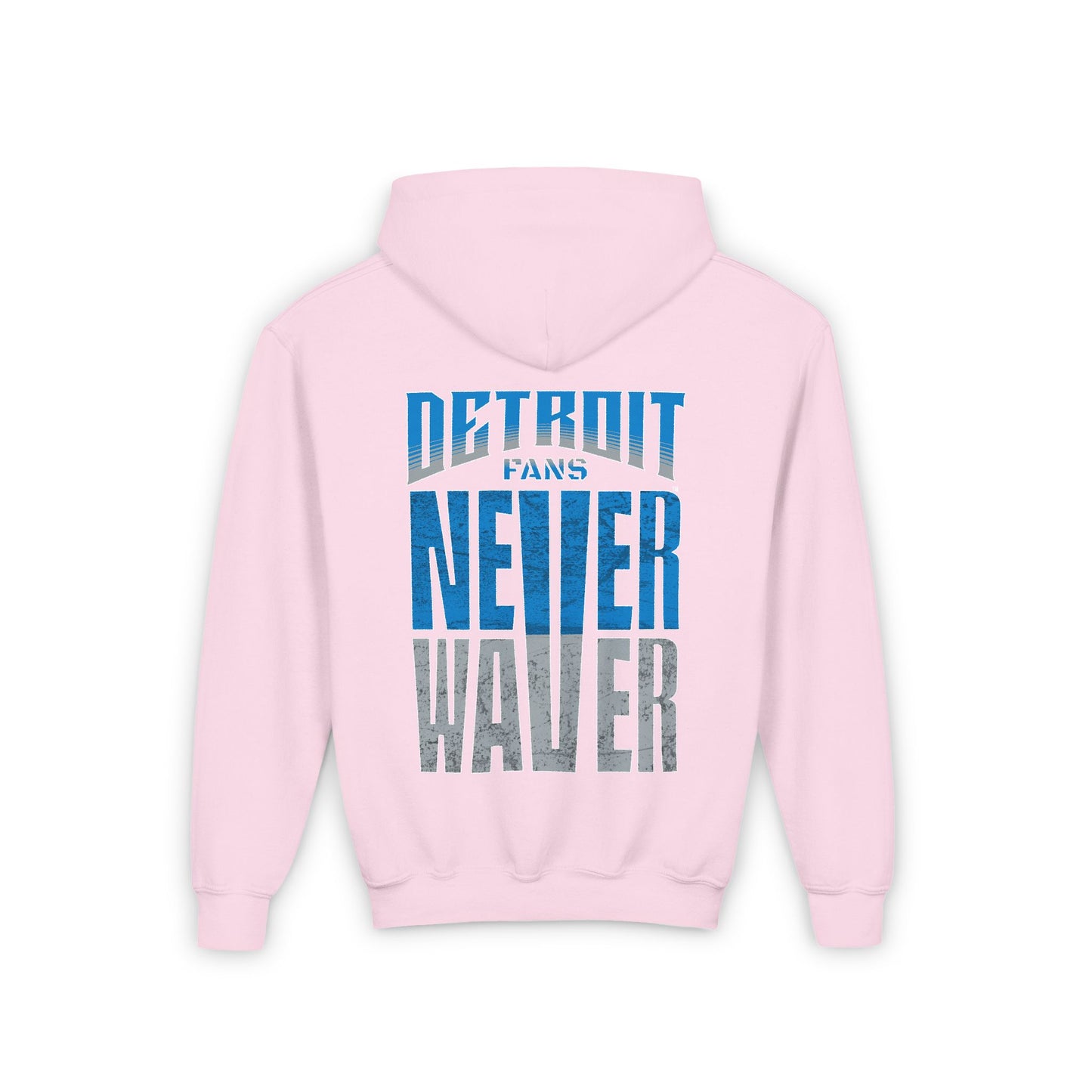 Detroit Fans Never Waver Youth Heavy Blend Hooded Sweatshirt - Never Waver
