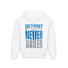 Detroit Fans Never Waver Youth Heavy Blend Hooded Sweatshirt - Never Waver