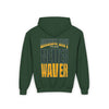 Green Bay Fans Never Waver Youth Heavy Blend Hooded Sweatshirt - Never Waver