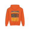 Green Bay Fans Never Waver Youth Heavy Blend Hooded Sweatshirt - Never Waver