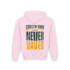 Green Bay Fans Never Waver Youth Heavy Blend Hooded Sweatshirt - Never Waver