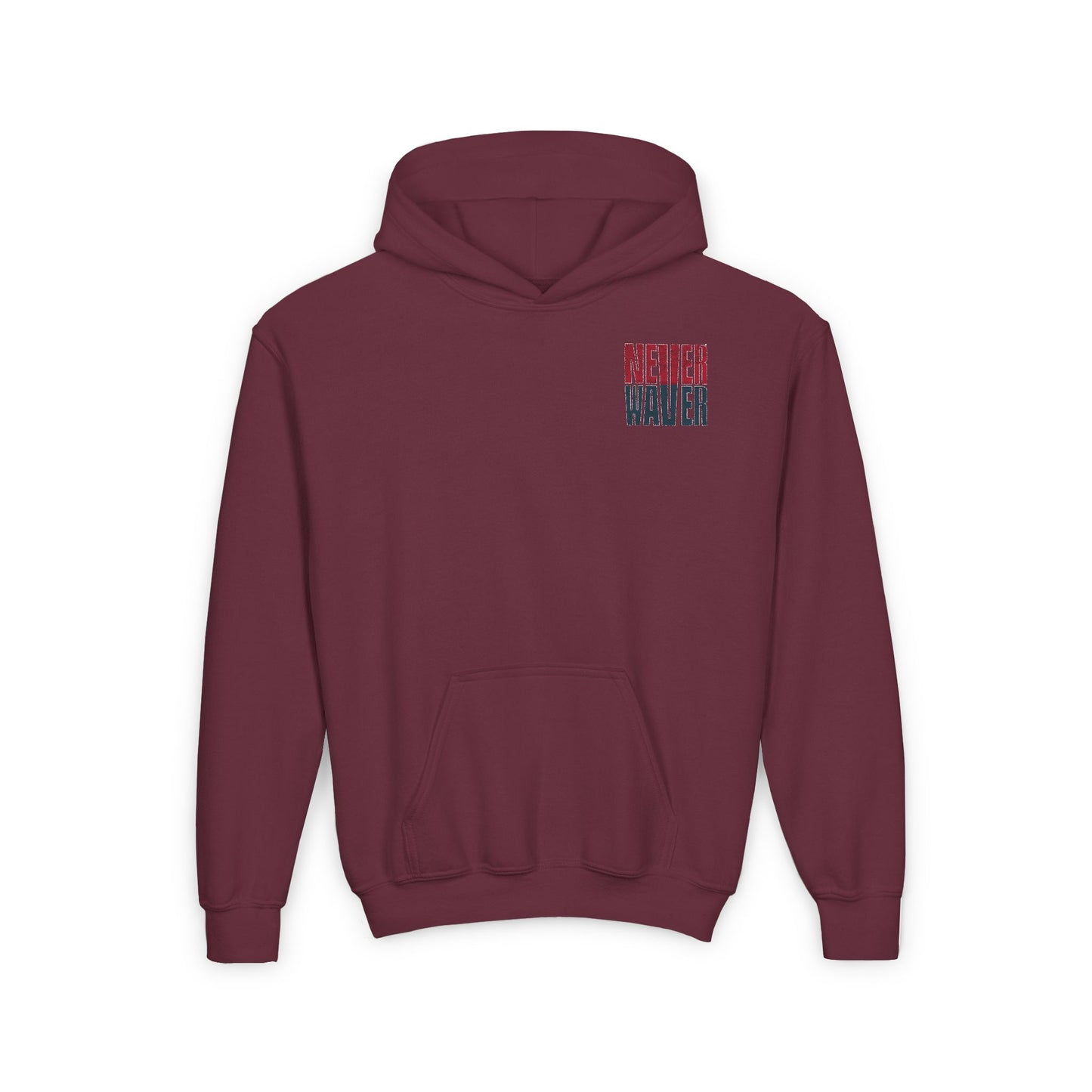 Houston Fans Never Waver Youth Heavy Blend Hooded Sweatshirt - Never Waver