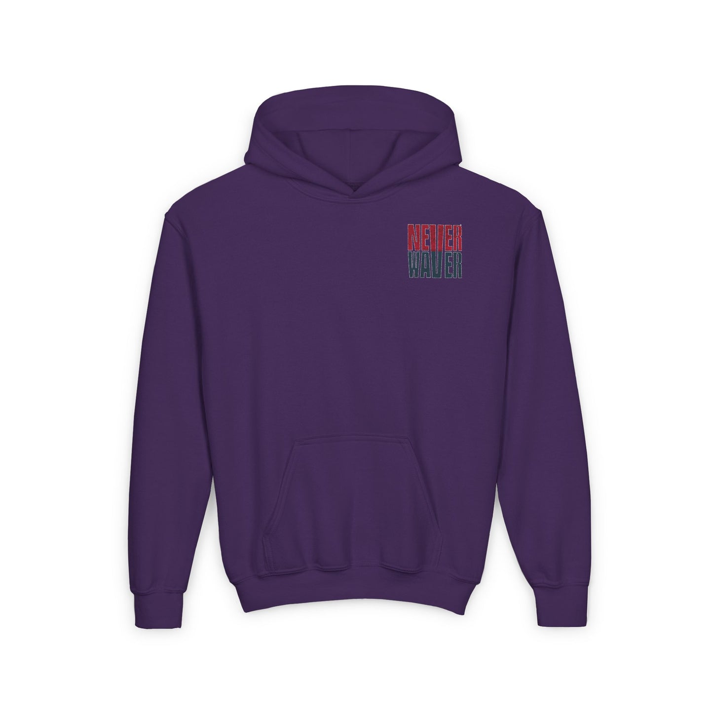 Houston Fans Never Waver Youth Heavy Blend Hooded Sweatshirt - Never Waver