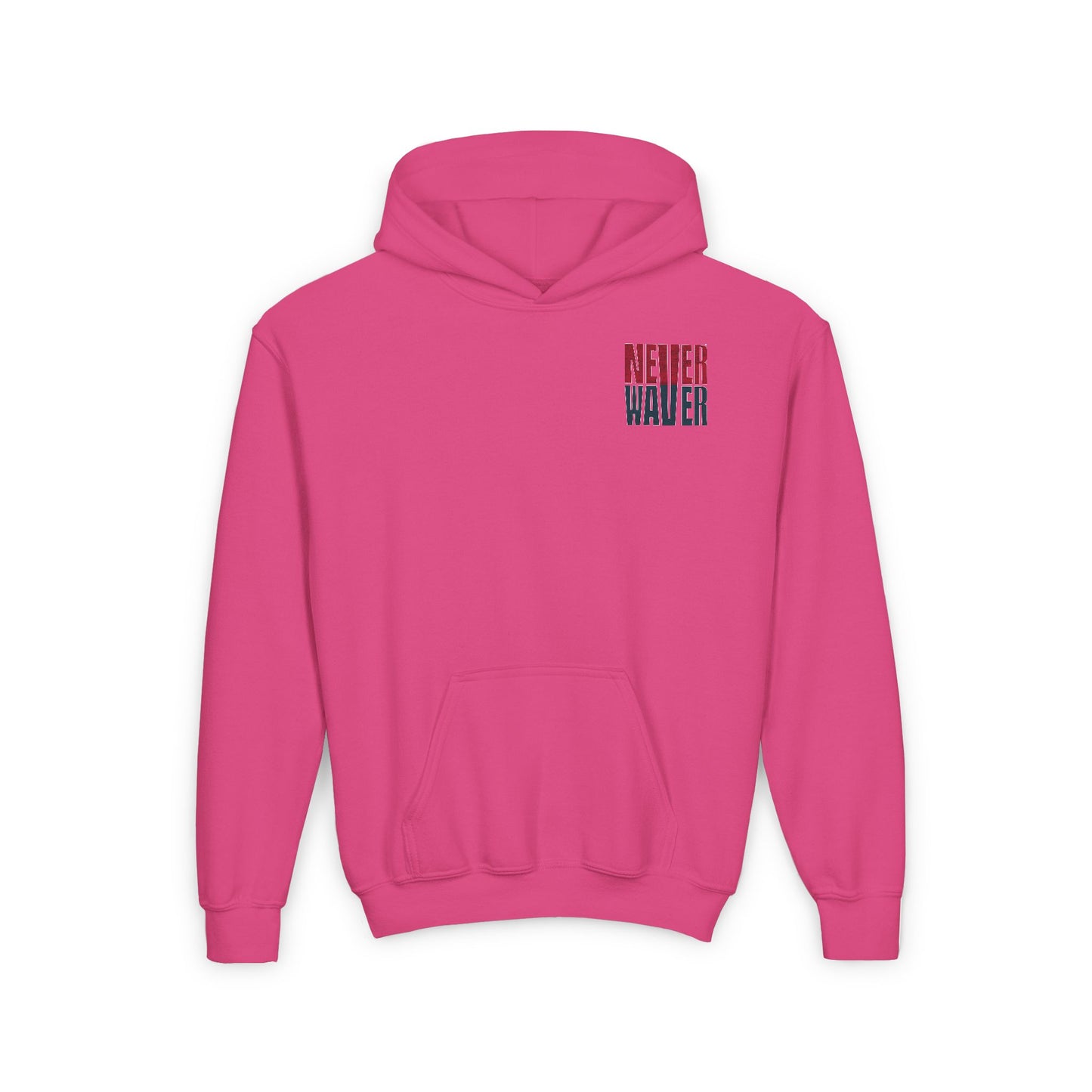 Houston Fans Never Waver Youth Heavy Blend Hooded Sweatshirt - Never Waver