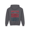 Houston Fans Never Waver Youth Heavy Blend Hooded Sweatshirt - Never Waver