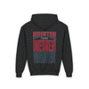 Houston Fans Never Waver Youth Heavy Blend Hooded Sweatshirt - Never Waver