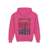 Houston Fans Never Waver Youth Heavy Blend Hooded Sweatshirt - Never Waver
