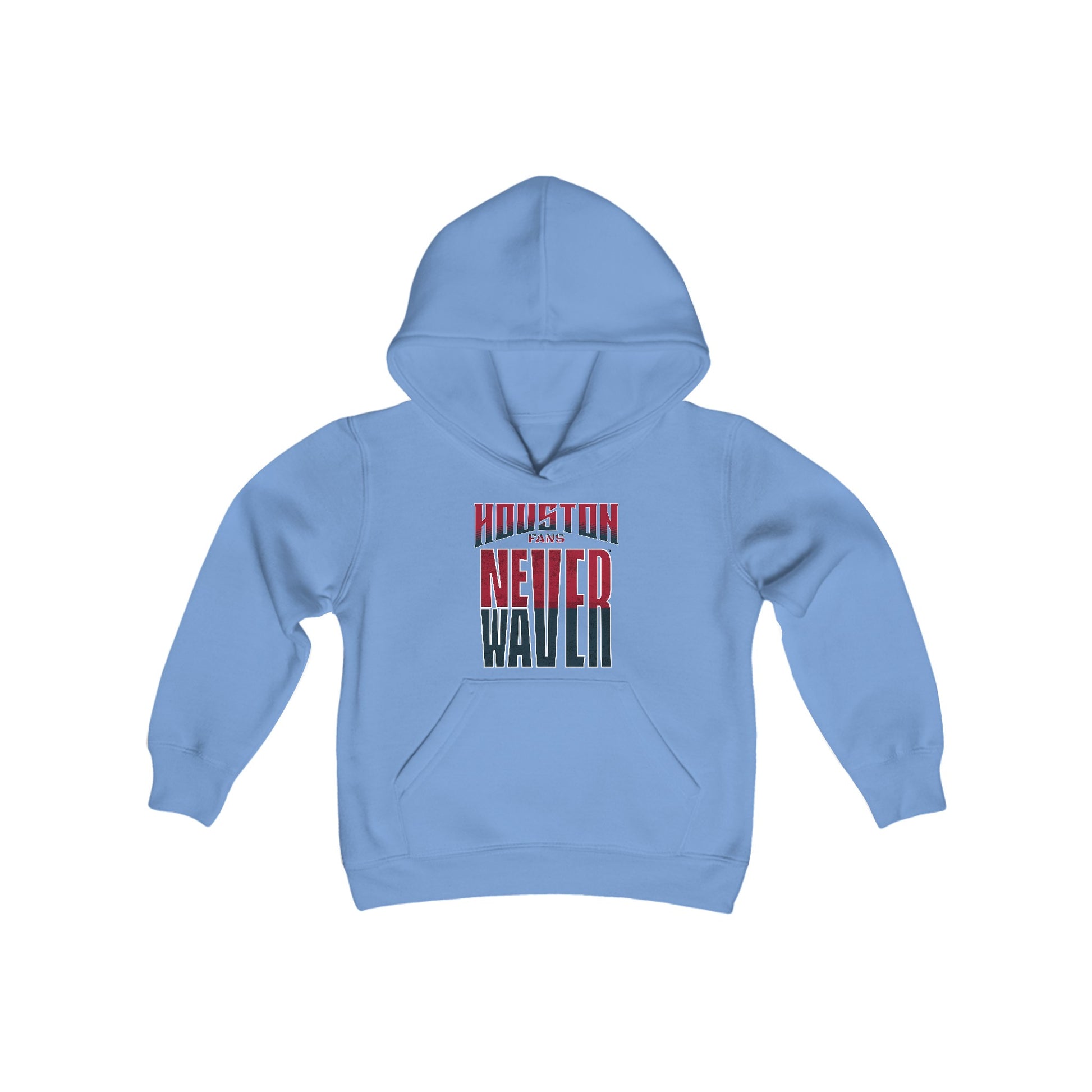 Huston Fans Never Waver Youth Heavy Blend Hooded Sweatshirt - Never Waver