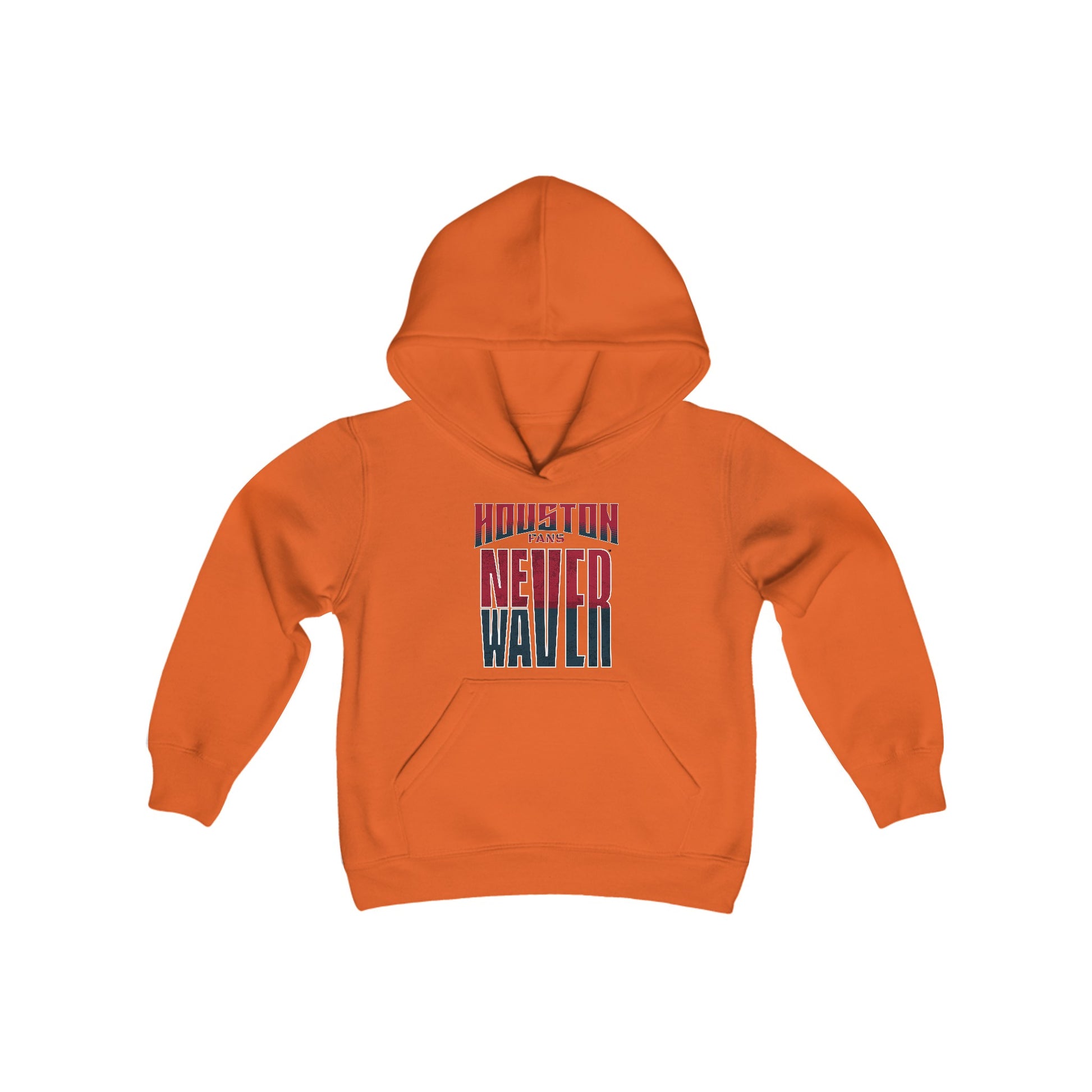 Huston Fans Never Waver Youth Heavy Blend Hooded Sweatshirt - Never Waver