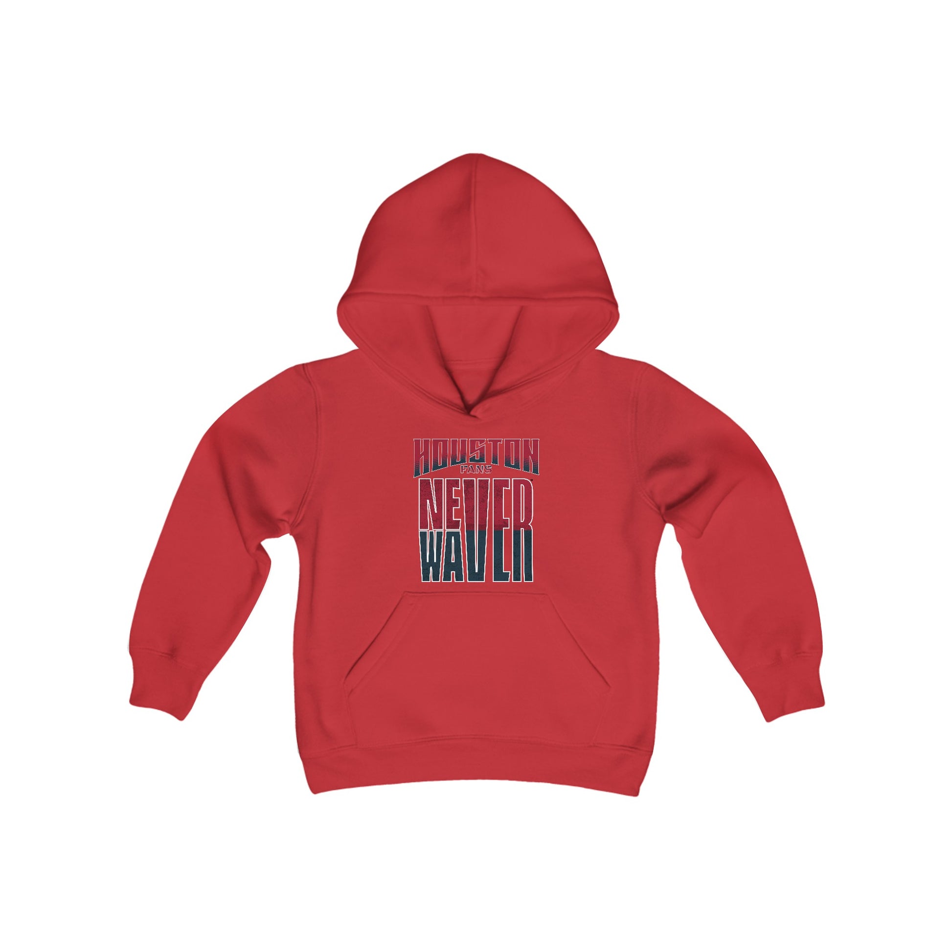 Huston Fans Never Waver Youth Heavy Blend Hooded Sweatshirt - Never Waver