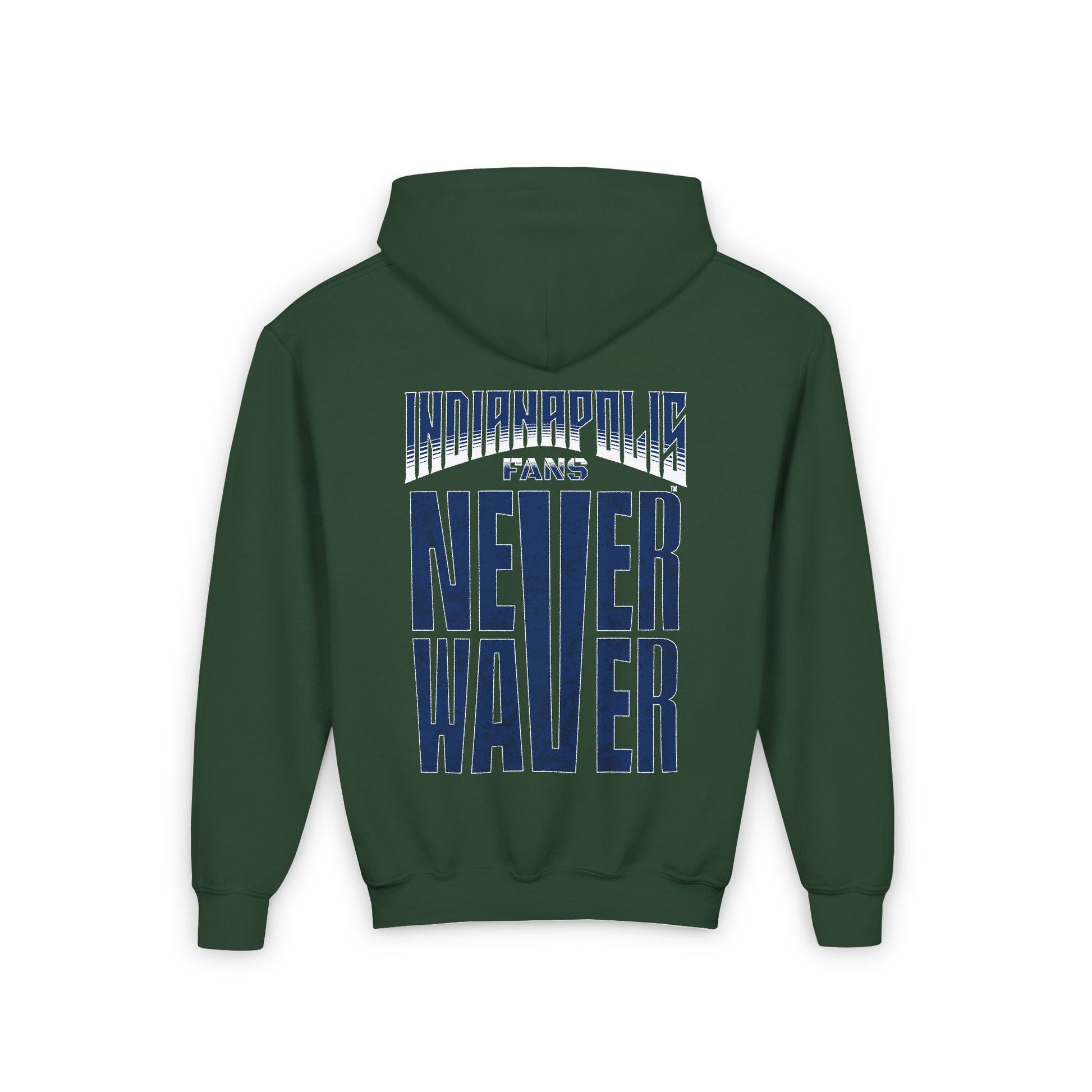 Indianapolis Fans Never Waver Youth Heavy Blend Hooded Sweatshirt - Never Waver