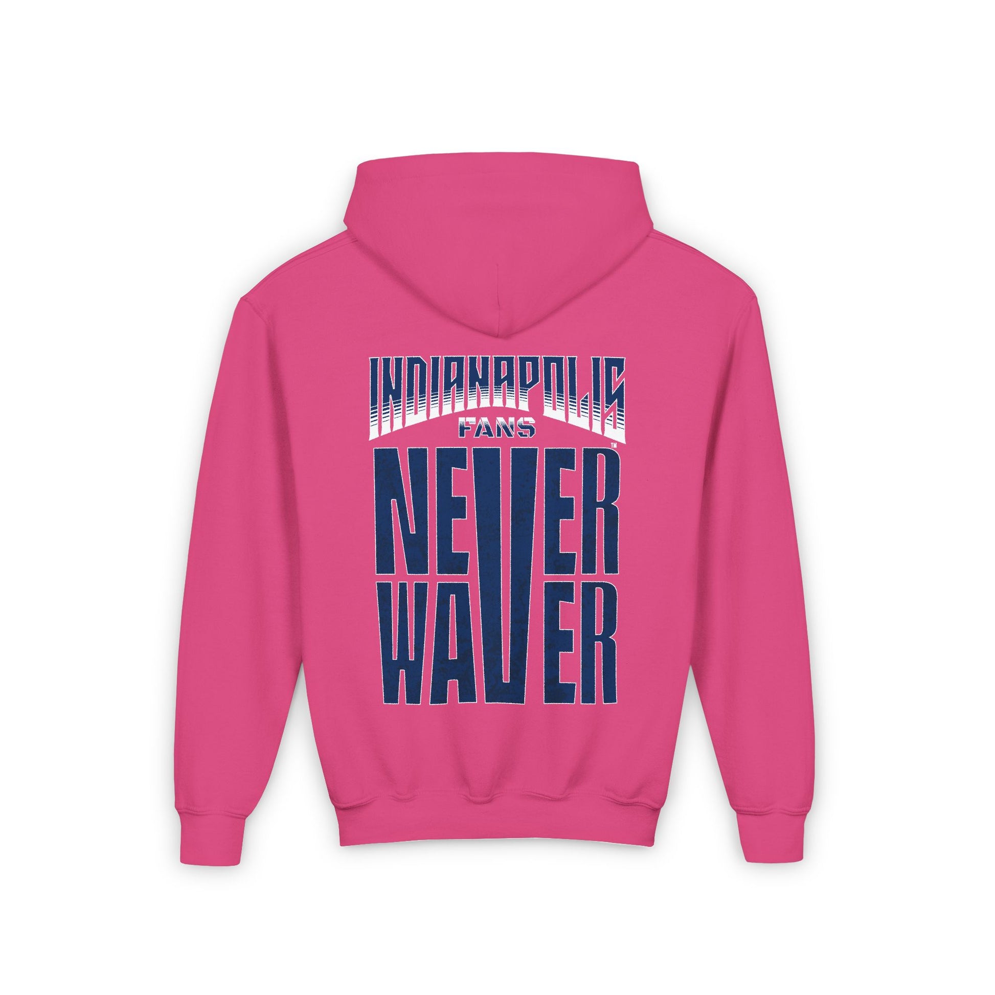 Indianapolis Fans Never Waver Youth Heavy Blend Hooded Sweatshirt - Never Waver