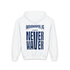Indianapolis Fans Never Waver Youth Heavy Blend Hooded Sweatshirt - Never Waver