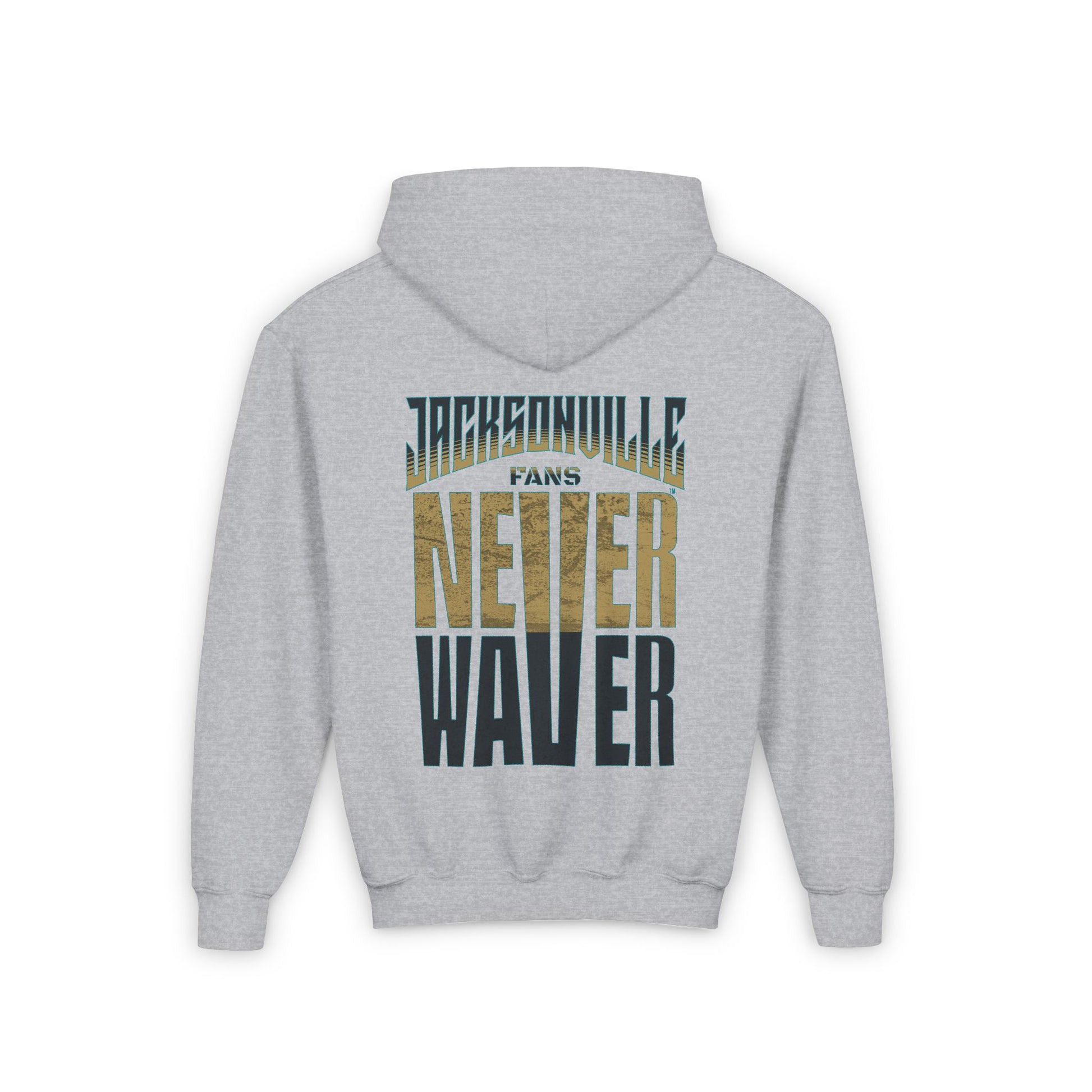 Jacksonville Fans Never Waver Youth Heavy Blend Hooded Sweatshirt - Never Waver
