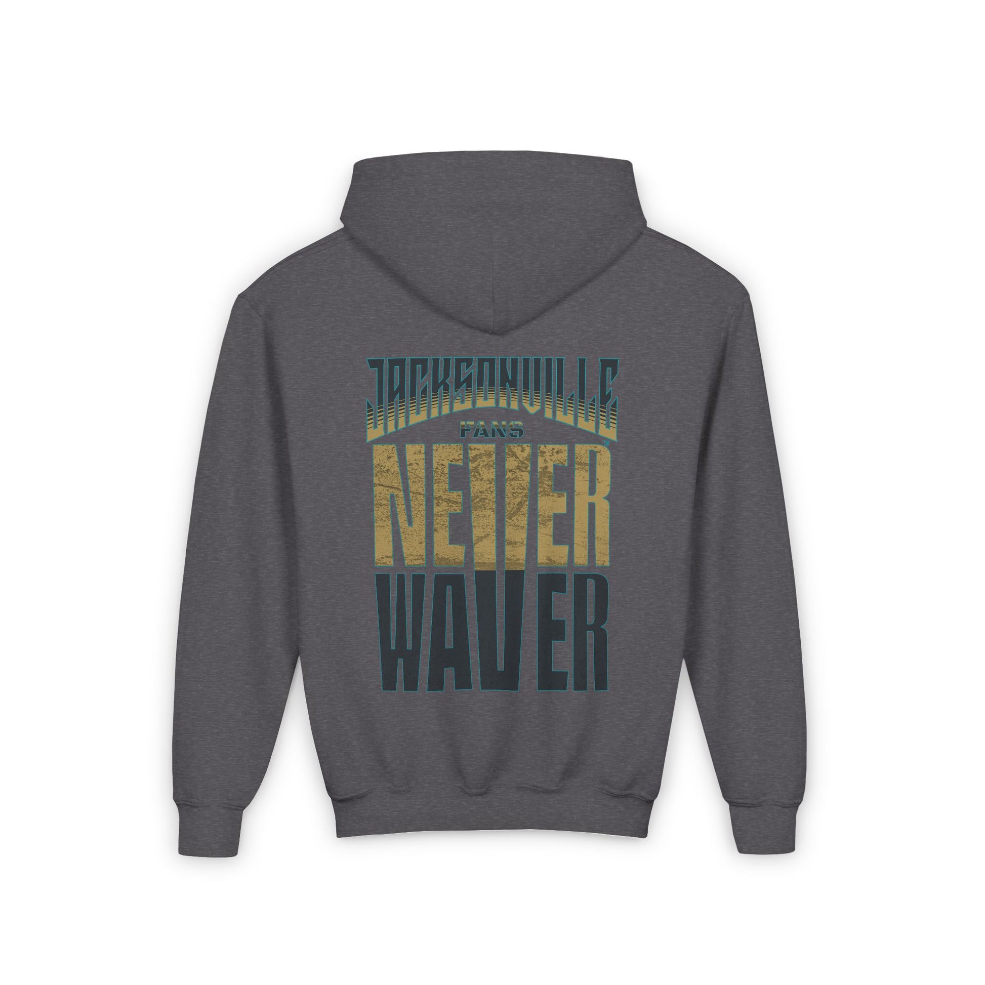 Jacksonville Fans Never Waver Youth Heavy Blend Hooded Sweatshirt - Never Waver