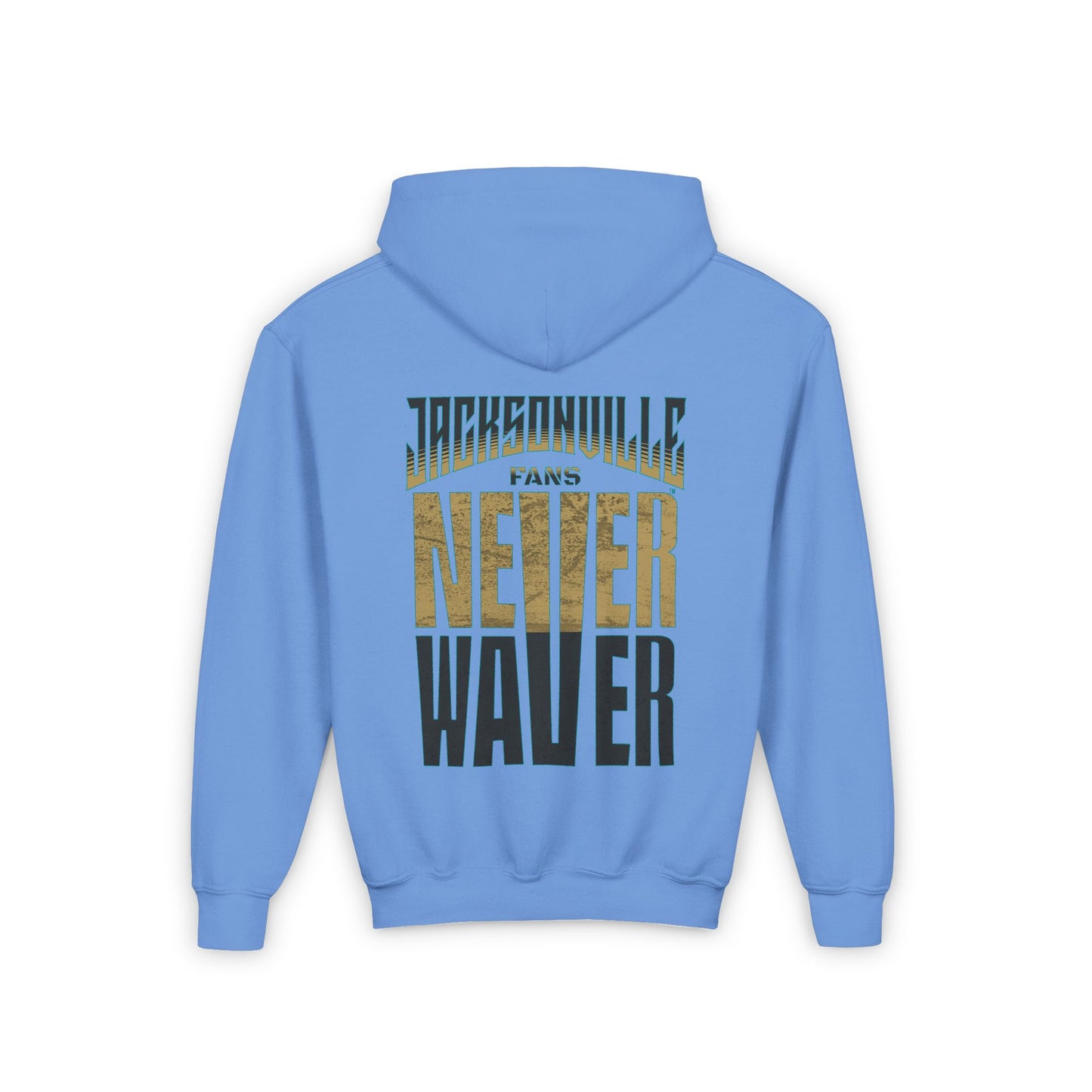 Jacksonville Fans Never Waver Youth Heavy Blend Hooded Sweatshirt - Never Waver