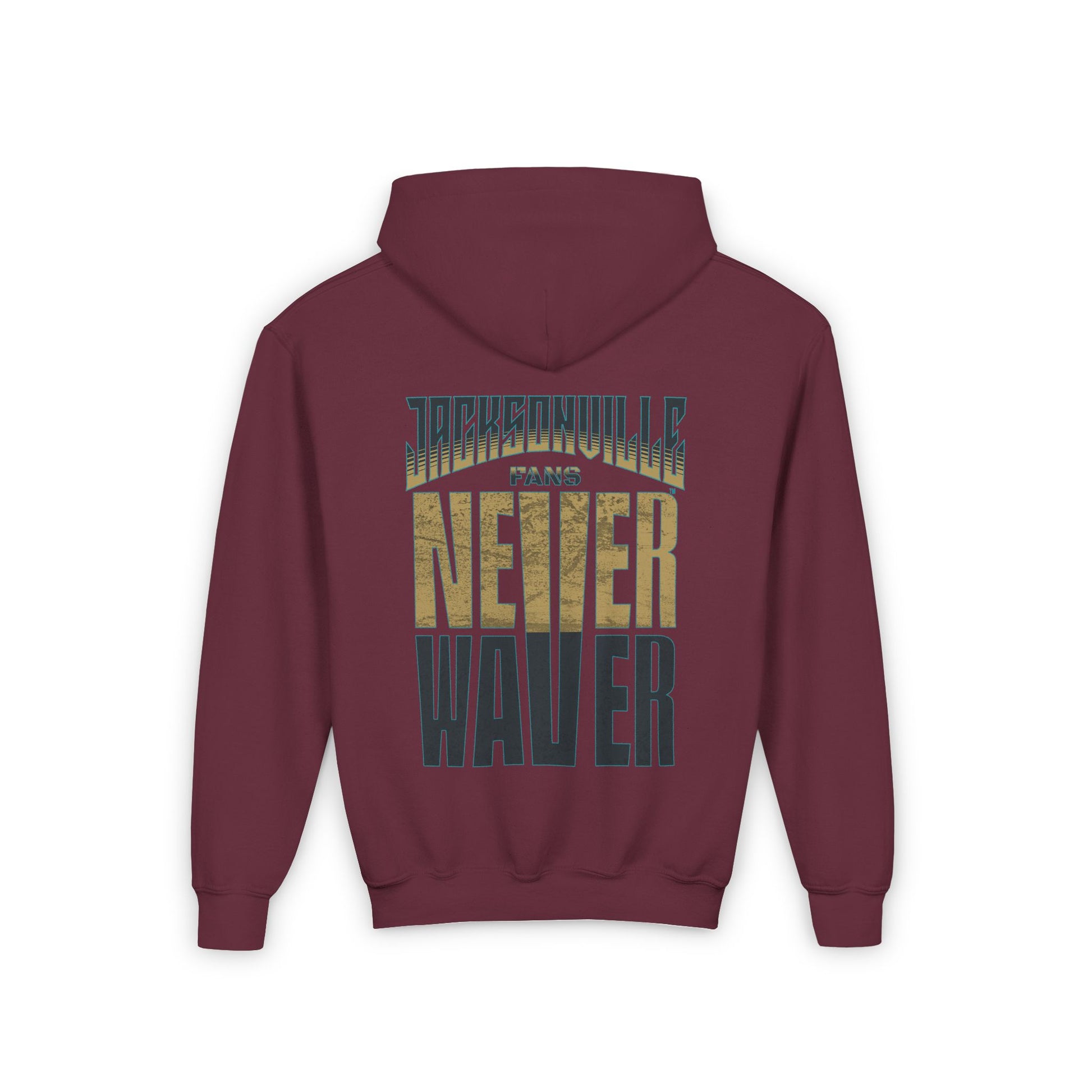 Jacksonville Fans Never Waver Youth Heavy Blend Hooded Sweatshirt - Never Waver