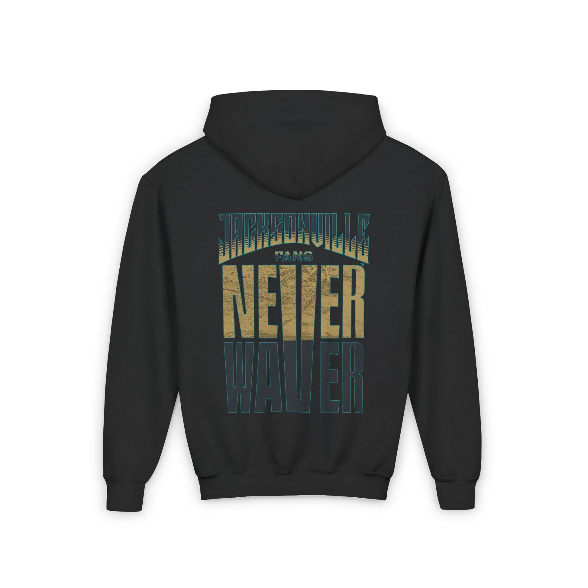 Jacksonville Fans Never Waver Youth Heavy Blend Hooded Sweatshirt - Never Waver