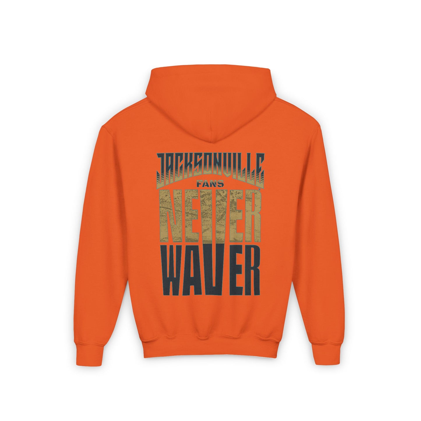 Jacksonville Fans Never Waver Youth Heavy Blend Hooded Sweatshirt - Never Waver