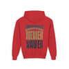 Jacksonville Fans Never Waver Youth Heavy Blend Hooded Sweatshirt - Never Waver