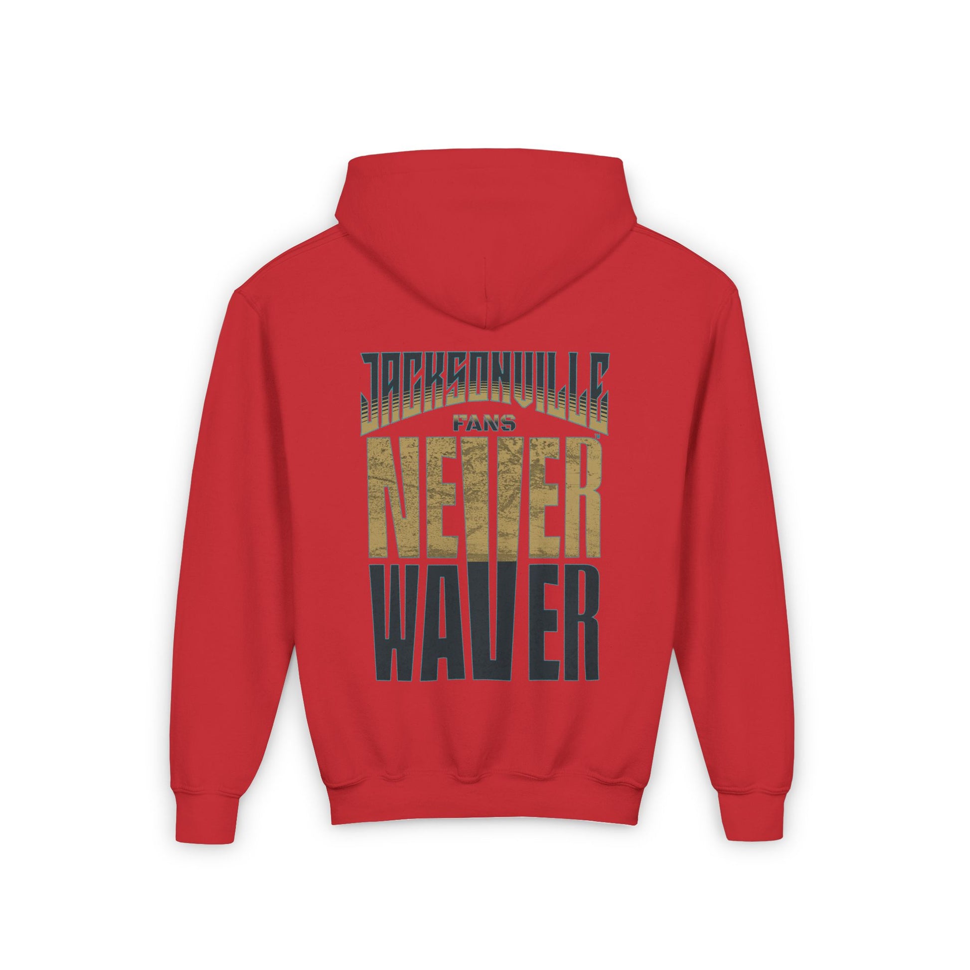 Jacksonville Fans Never Waver Youth Heavy Blend Hooded Sweatshirt - Never Waver