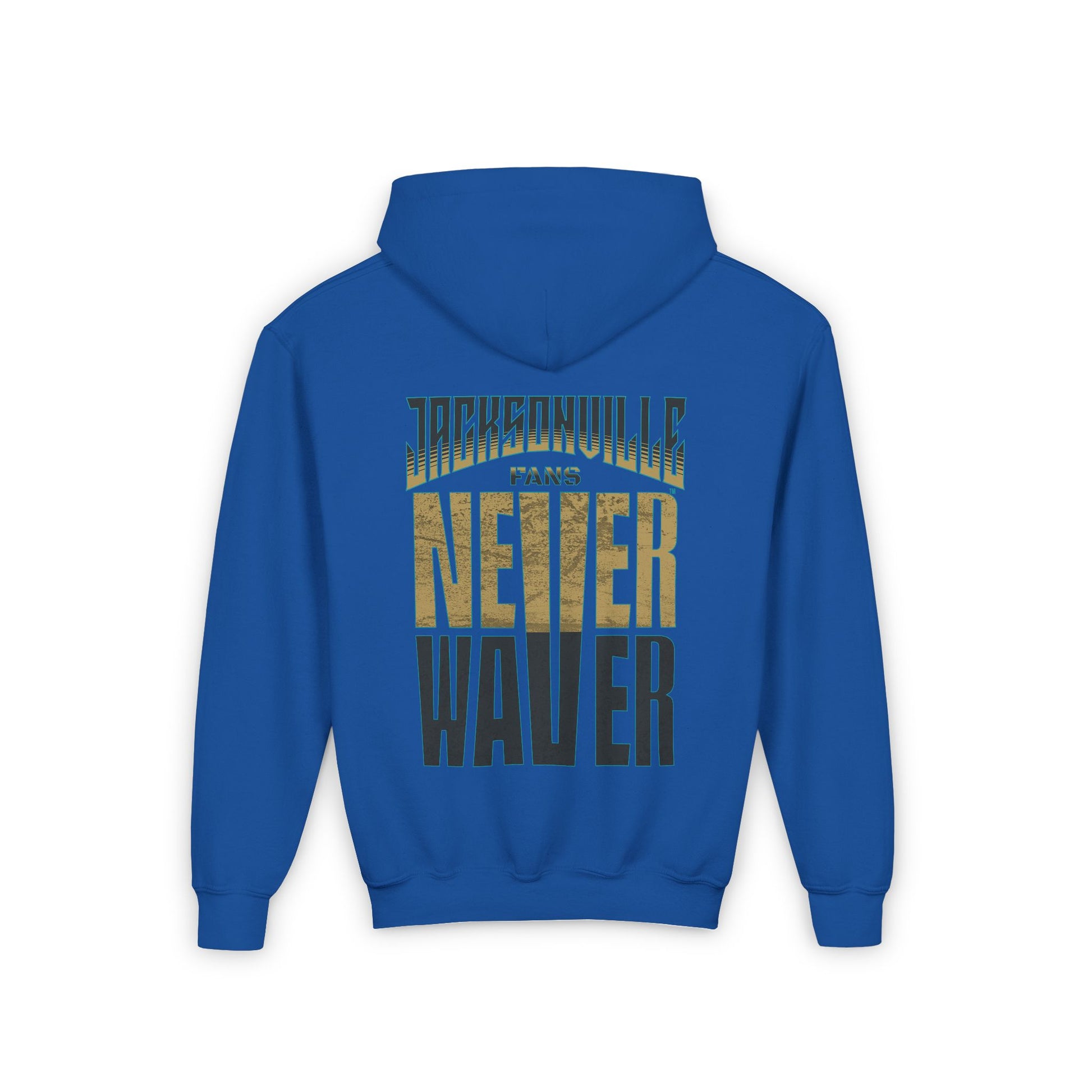 Jacksonville Fans Never Waver Youth Heavy Blend Hooded Sweatshirt - Never Waver