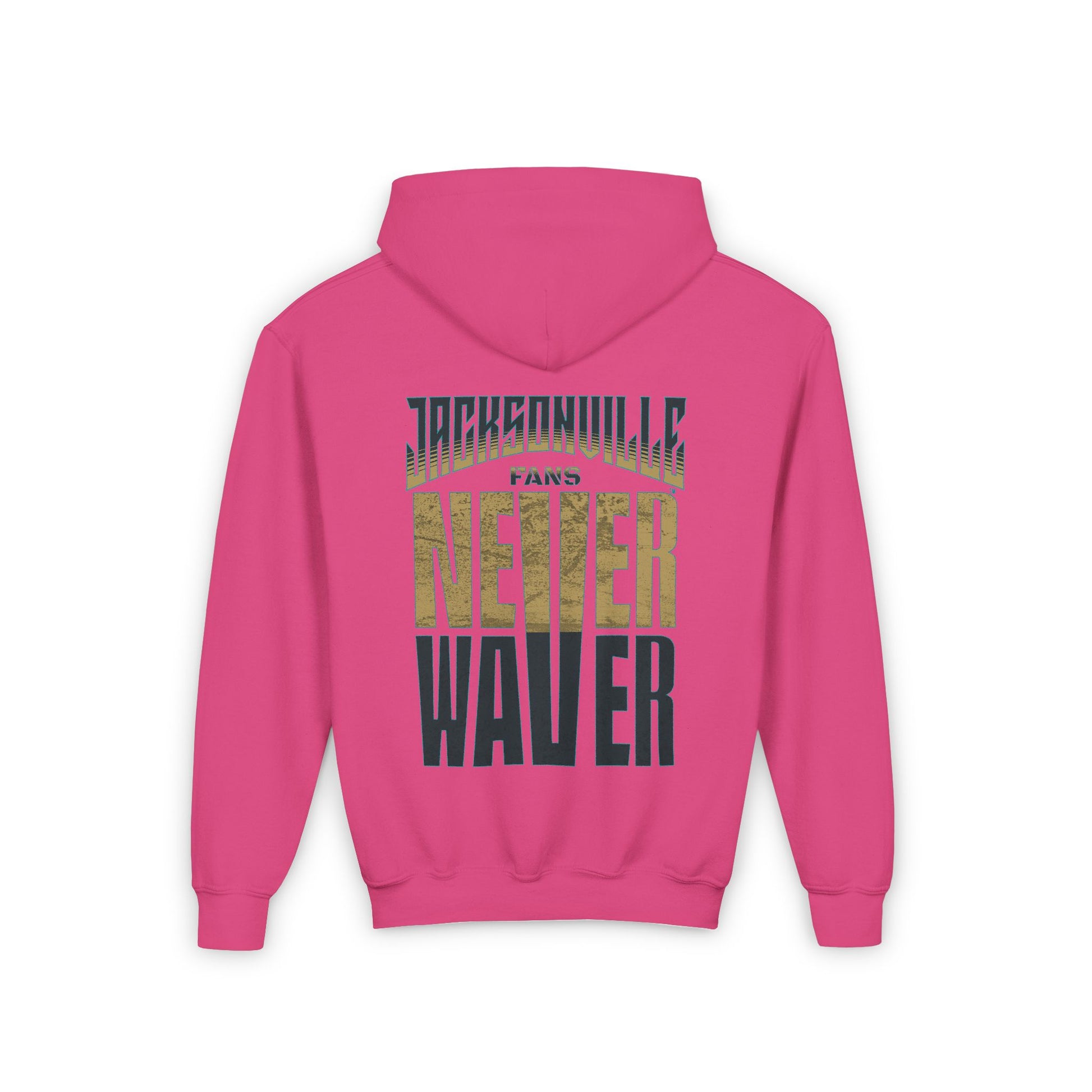 Jacksonville Fans Never Waver Youth Heavy Blend Hooded Sweatshirt - Never Waver