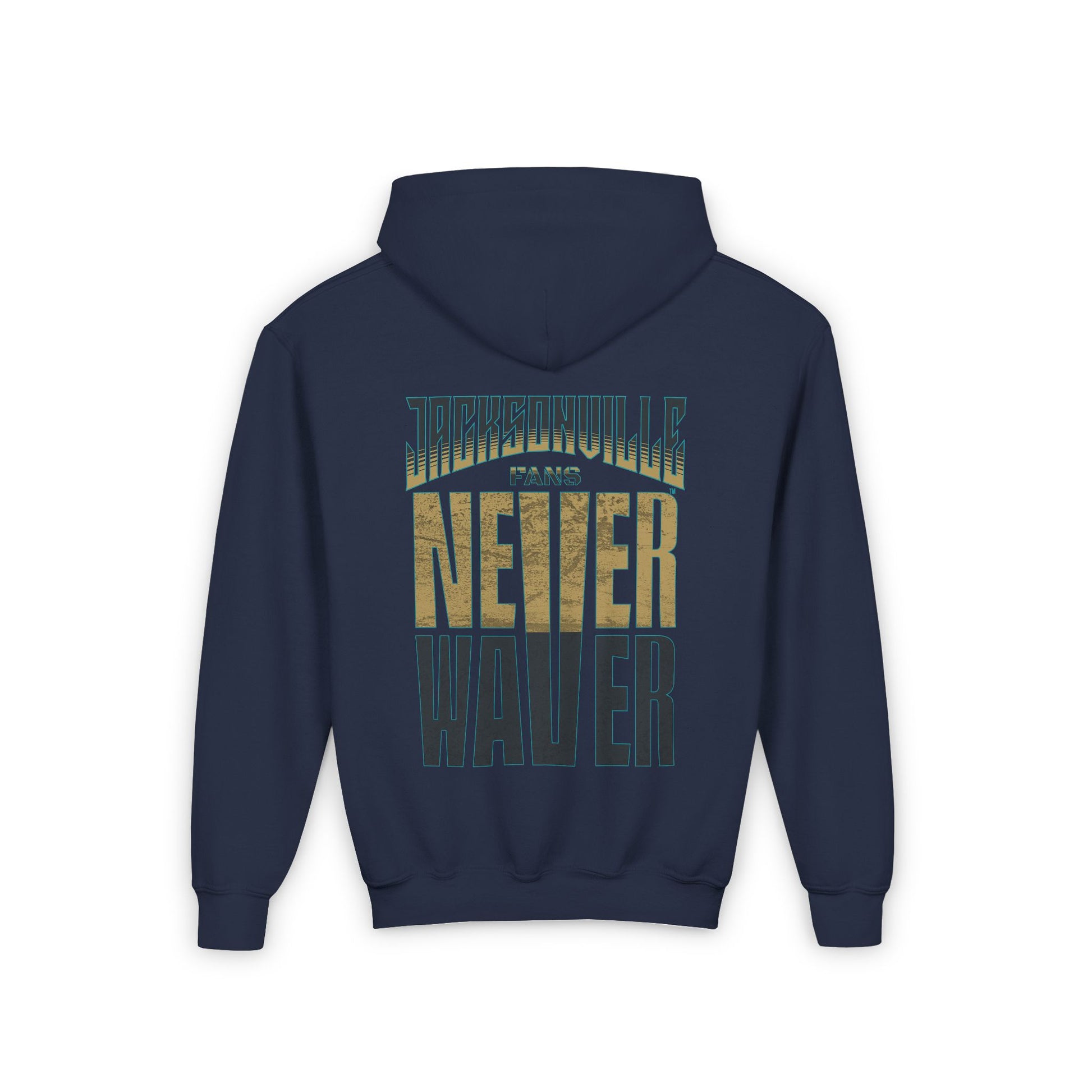Jacksonville Fans Never Waver Youth Heavy Blend Hooded Sweatshirt - Never Waver