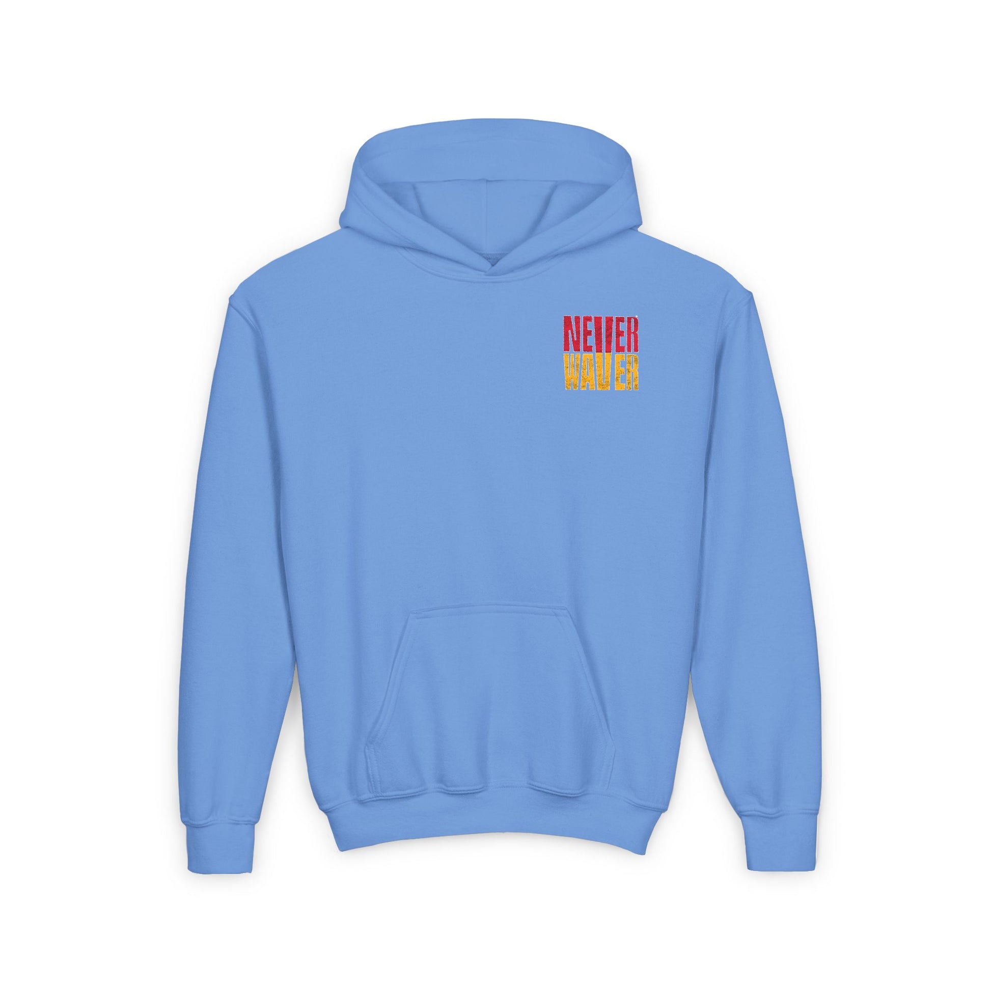 Kansas Fans Never Waver Youth Heavy Blend Hooded Sweatshirt - Never Waver