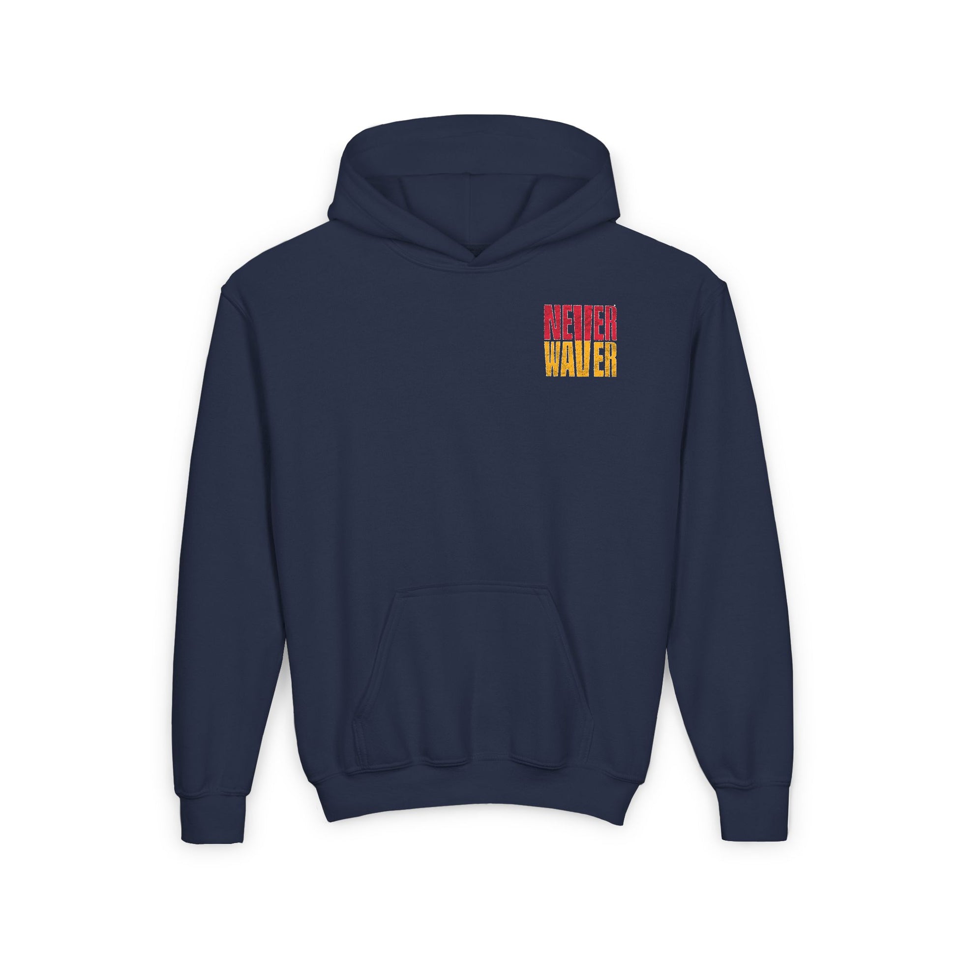 Kansas Fans Never Waver Youth Heavy Blend Hooded Sweatshirt - Never Waver