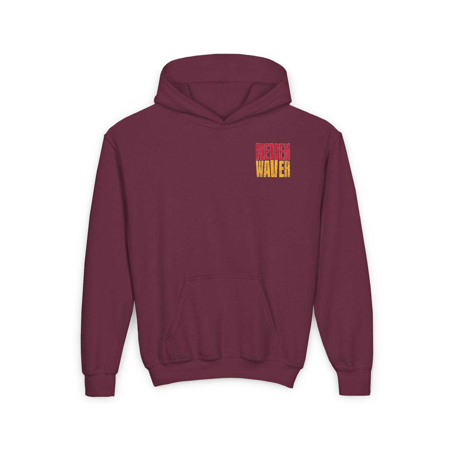 Kansas Fans Never Waver Youth Heavy Blend Hooded Sweatshirt - Never Waver