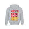 Kansas Fans Never Waver Youth Heavy Blend Hooded Sweatshirt - Never Waver