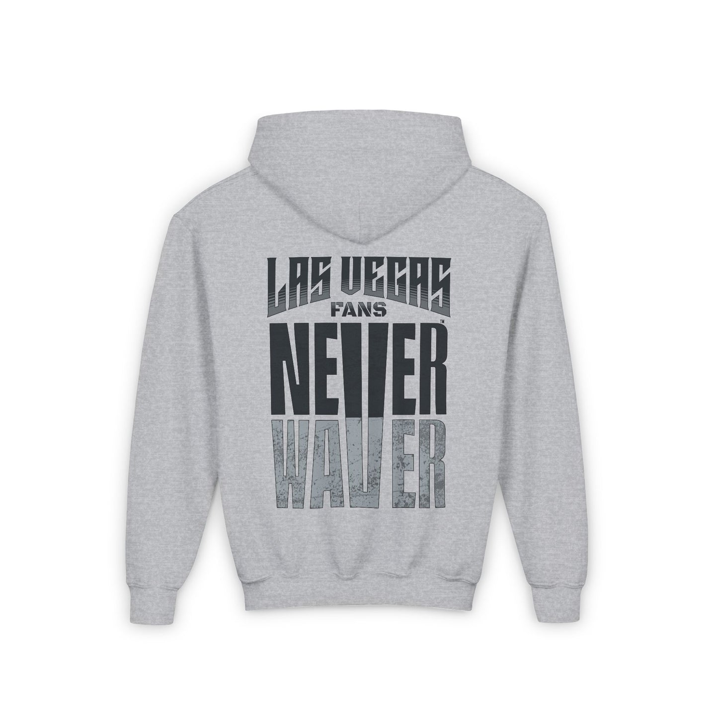 Las Vegas Fans Never Waver Youth Heavy Blend Hooded Sweatshirt - Never Waver