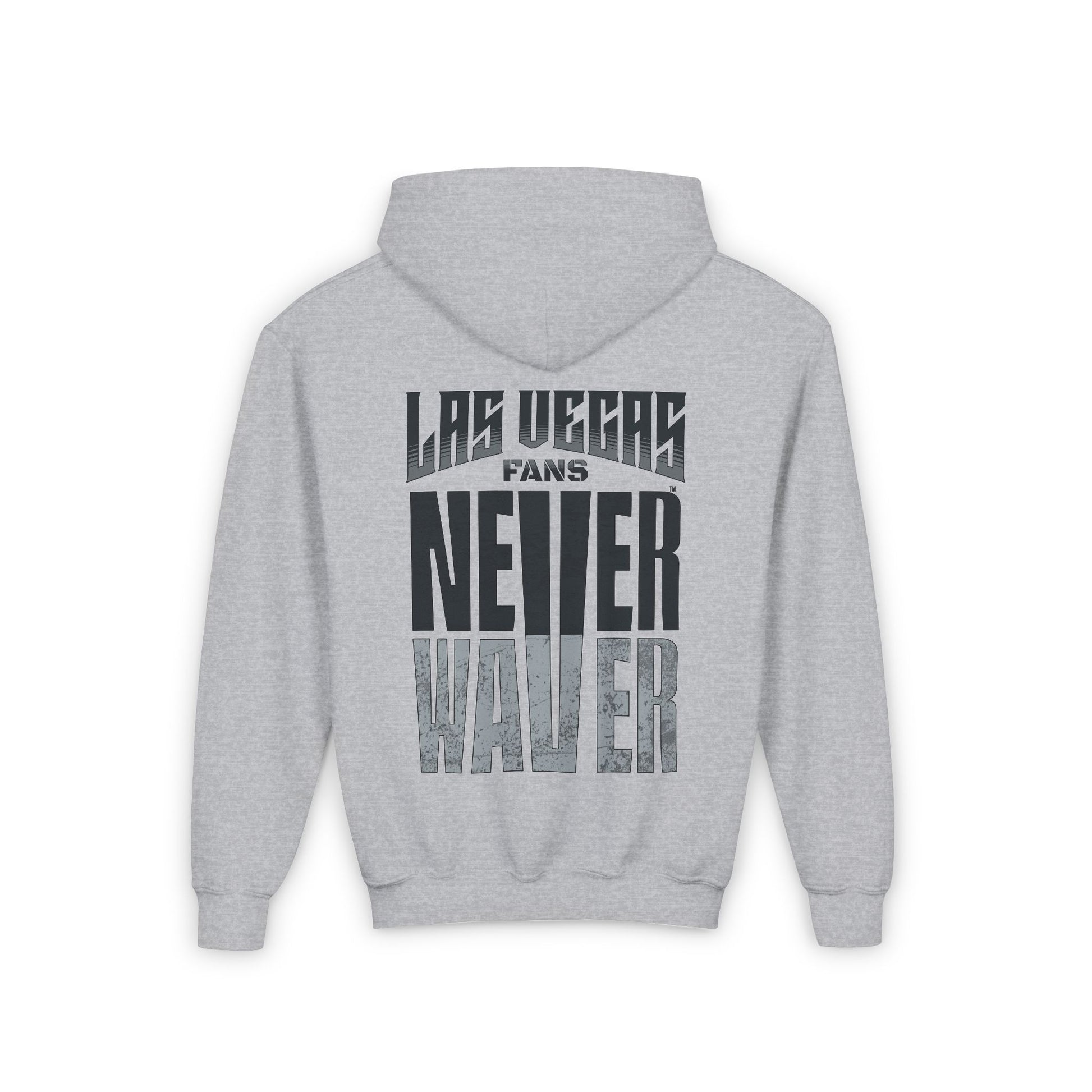 Las Vegas Fans Never Waver Youth Heavy Blend Hooded Sweatshirt - Never Waver