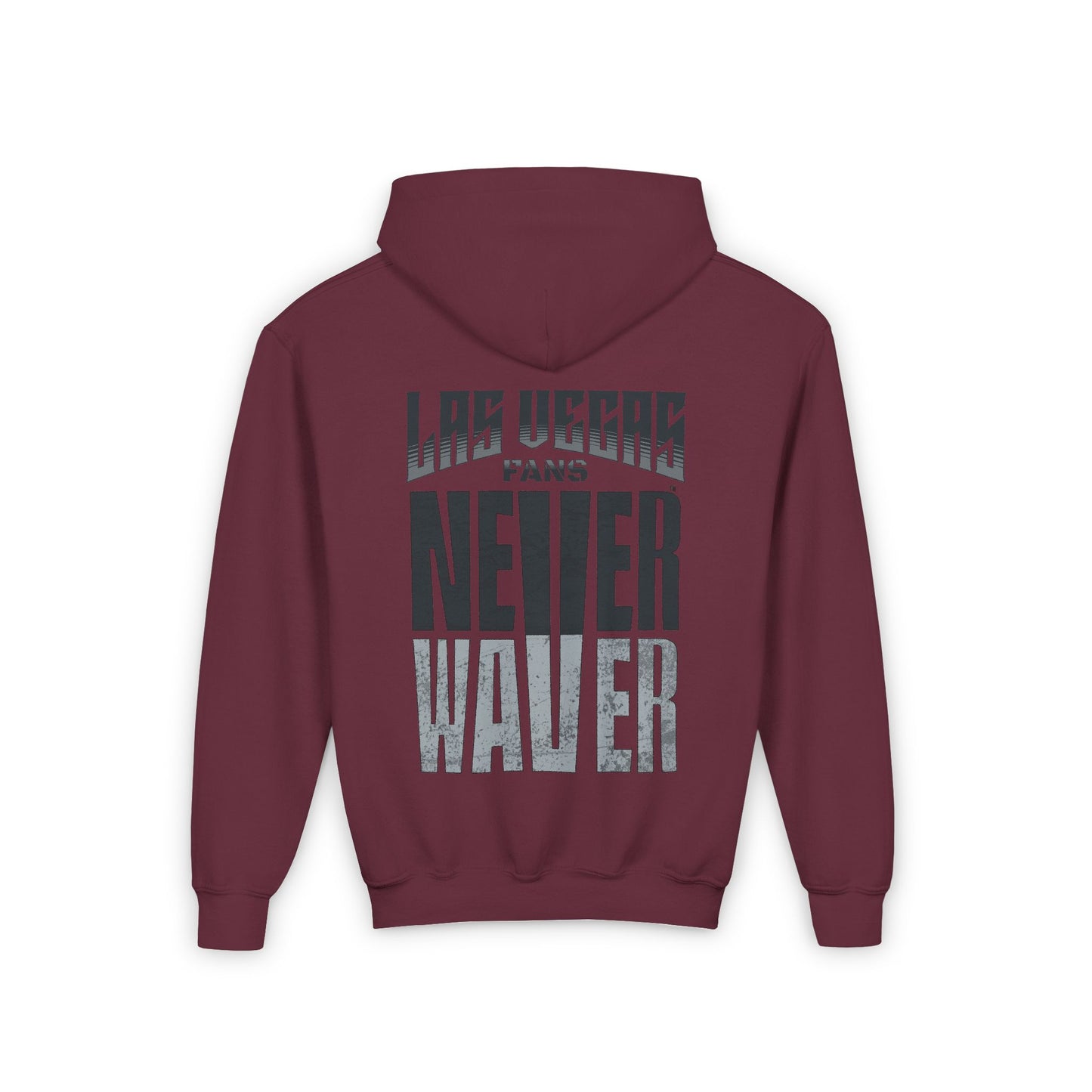 Las Vegas Fans Never Waver Youth Heavy Blend Hooded Sweatshirt - Never Waver