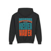 Miami Fans Never Waver Youth Heavy Blend Hooded Sweatshirt - Never Waver