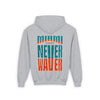 Miami Fans Never Waver Youth Heavy Blend Hooded Sweatshirt - Never Waver